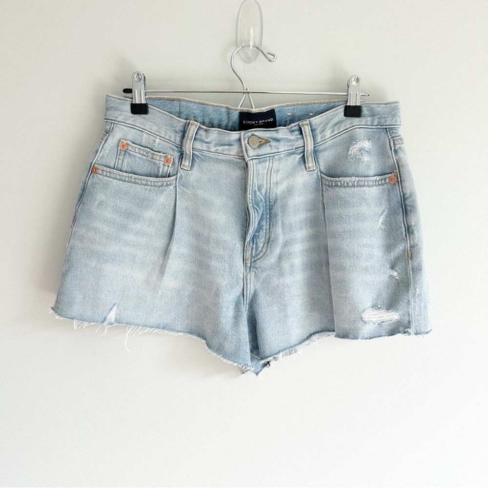 Lucky Brand Mom High Rise Button Front Shorts 8/29